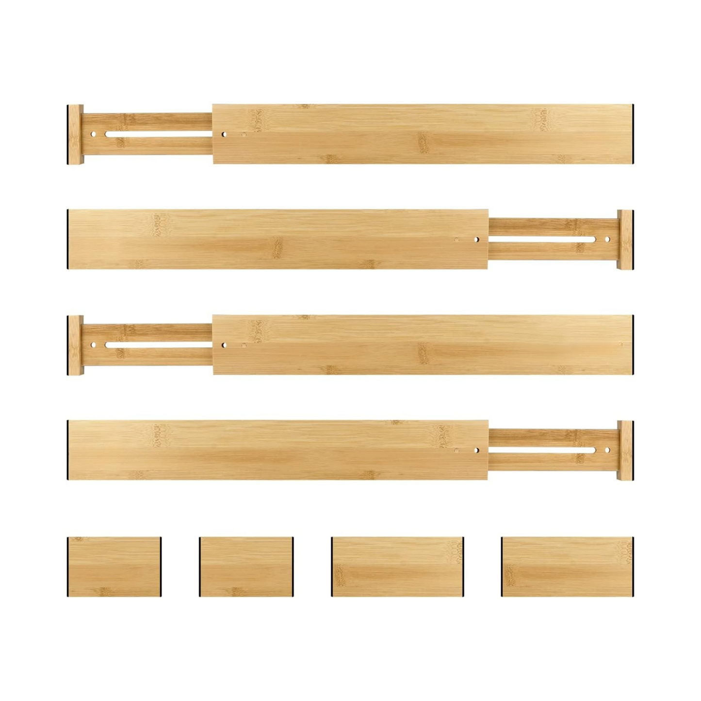 Bamboo Expandable Drawer Dividers – 4 Pack-1