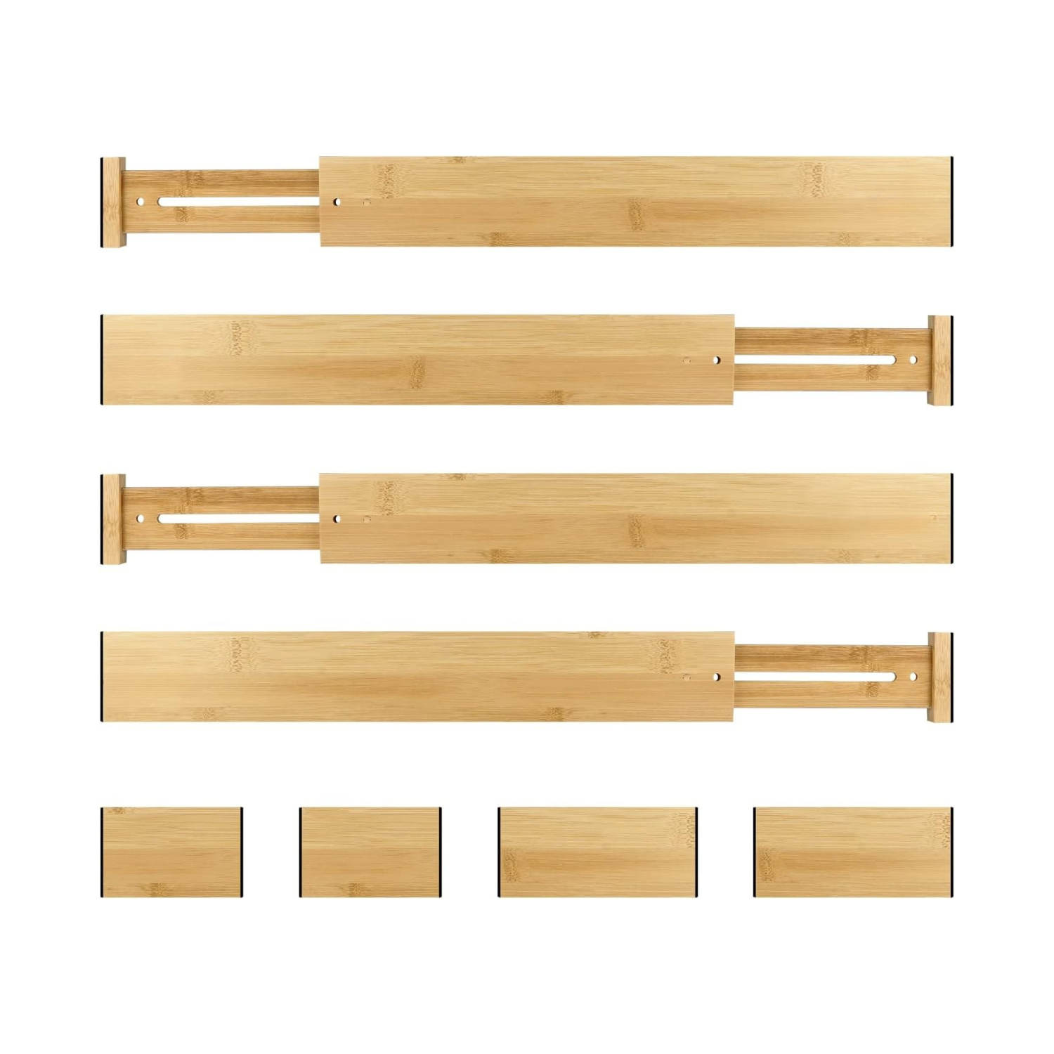 Bamboo Expandable Drawer Dividers – 4 Pack-1