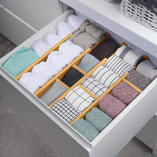 Bamboo Expandable Drawer Dividers – 4 Pack-0