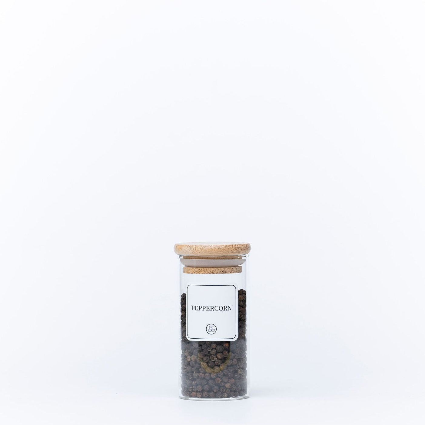 Round Glass Spice Jars with Bamboo Lid – 3 Sizes-6