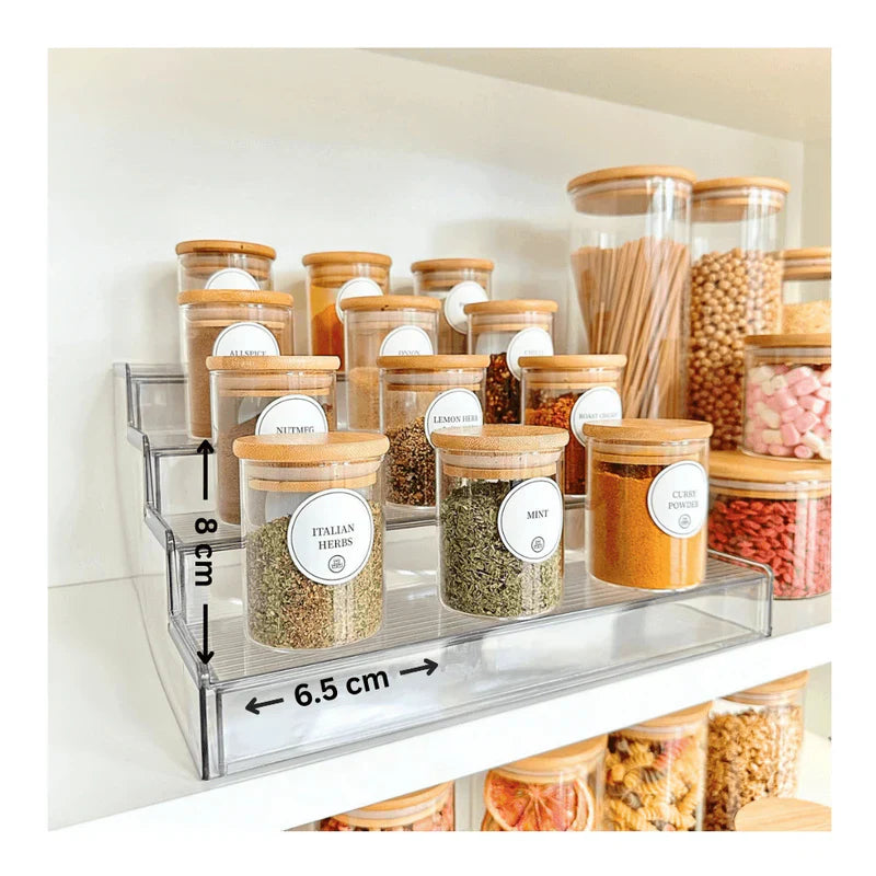 Bamboo Lid Spice Jar - 220ml Storage Organisers-2